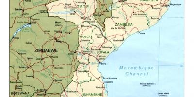 Карта Мозамбіку доріг
