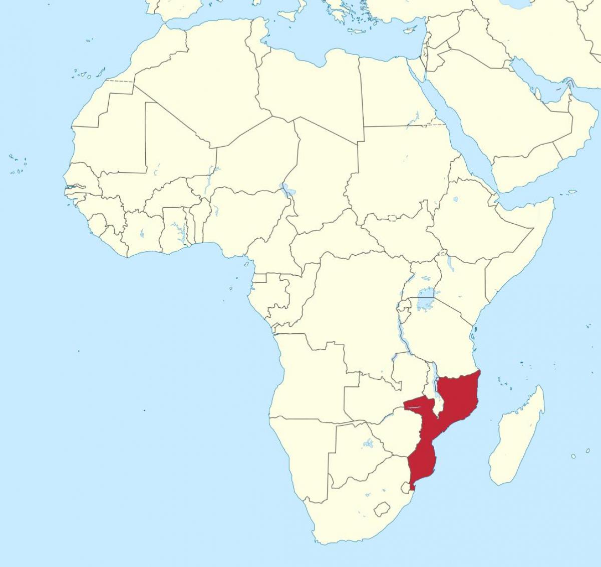 карта Мозамбік Африка