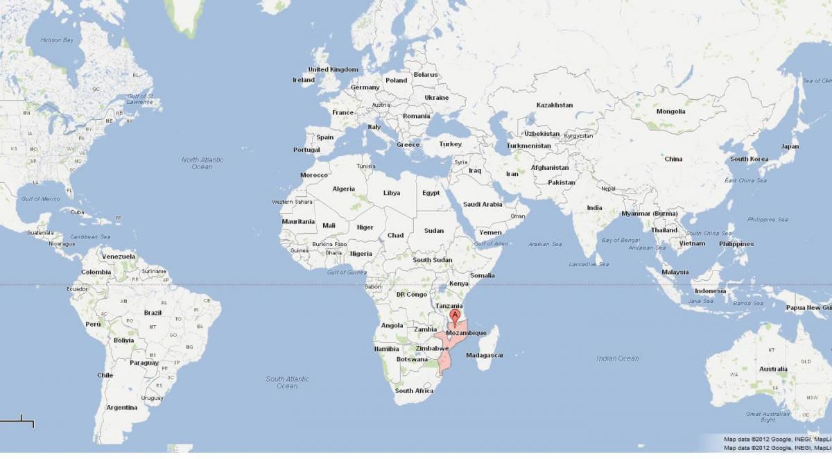 Мозамбік на карті світу