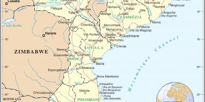 Аеропорти Мозамбіку на карті
