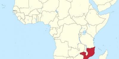 Карта Мозамбік Африка