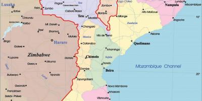 Політична карта мозамбіку
